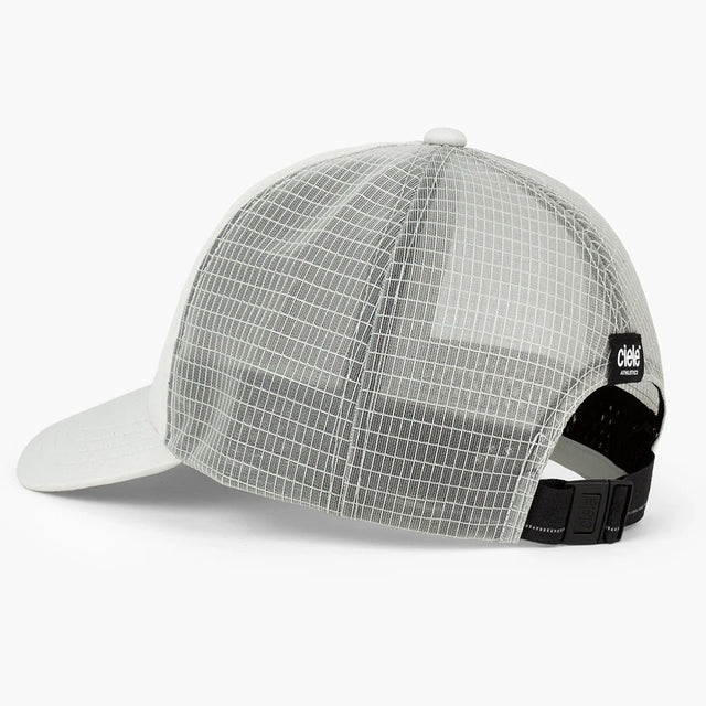 Back view of Ciele TRL Cap SC Comp Capital Cross in Light grey colour