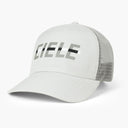 Front view of Ciele TRL Cap SC Comp Capital Cross in Light grey colour