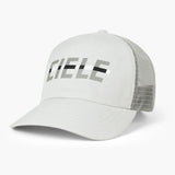 Front view of Ciele TRL Cap SC Comp Capital Cross in Light grey colour