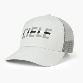 Front view of Ciele TRL Cap SC Comp Capital Cross in Light grey colour