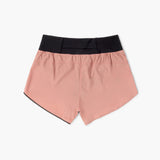 Back view of ciele women's TRNShort 4" brief 2 in rose dawn colour