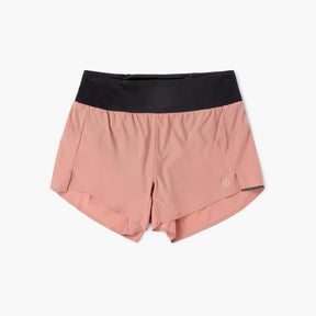 Front view of ciele women's TRNShort 4" brief 2 in rose dawn colour