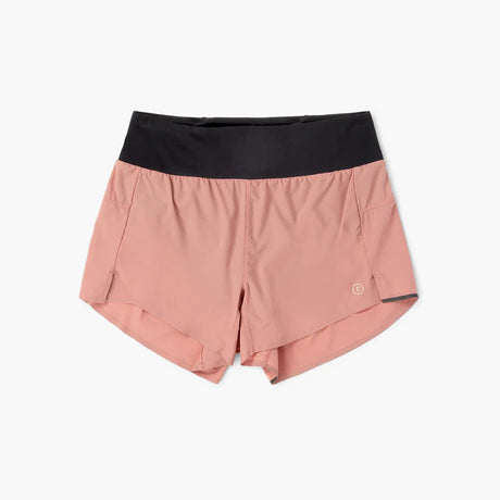 Front view of ciele women's TRNShort 4" brief 2 in rose dawn colour