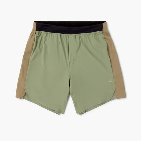 Front view of Ciele TRNShort 7" linerless 2 in toad colour