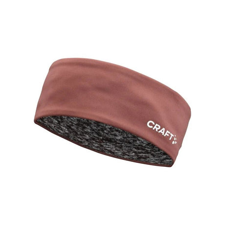 Side view of Craft ADV Windblock Fleece Headband in Rose Brown colour