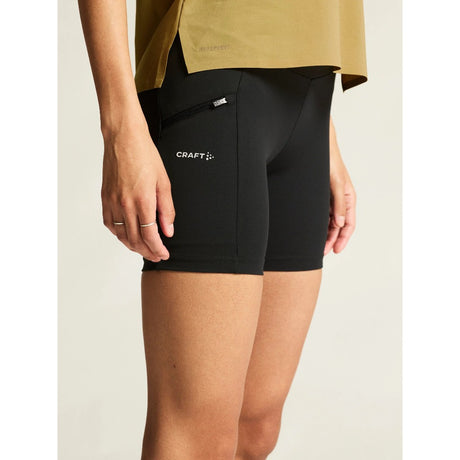 Craft Pro Trail Short Tights 2 Women's in Black/Black colour pocket detail