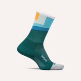 Side view of Feetures Elite LC mini crew sock in breezy court colour