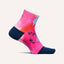 Side view of Feetures Elite LC quarter sock in feminine grit colour