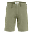 Front view of men's light olive fjallraven abisko lite shorts
