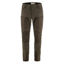 Front view of men's dark olive fjallraven keb agile trousers