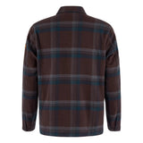 Back view of Fjallraven Singi Flannel overshirt men's in black oak colour