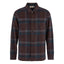 Front view of Fjallraven Singi Flannel overshirt men's in black oak colour