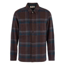 Front view of Fjallraven Singi Flannel overshirt men's in black oak colour
