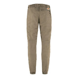 Men's fjallraven verdag trousers in suede brown back view