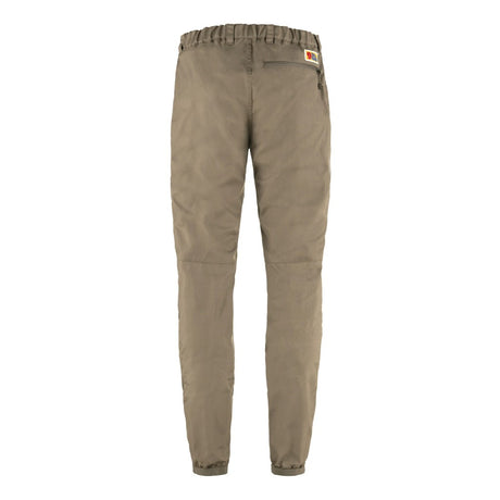 Men's fjallraven verdag trousers in suede brown back view