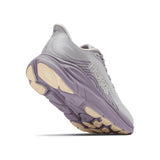 Sole view of women's Hoka Clifton 11 running shoe in stardust mellow/lilac colour