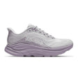 Side view of women's Hoka Clifton 11 running shoe in stardust mellow/lilac colour