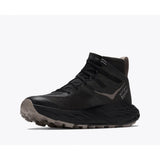 Side view of Hoka Speedgoat 7 Hike GTX men's boot in black pebble grey colour