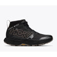Side view of Hoka Speedgoat 7 Hike GTX men's boot in black pebble grey colour