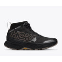 Side view of Hoka Speedgoat 7 Hike GTX men's boot in black pebble grey colour