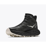 Side view of Hoka Speedgoat 7 Hike GTX women's boot in black alabaster colour