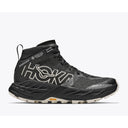 Side view of Hoka Speedgoat 7 Hike GTX women's boot in black alabaster colour