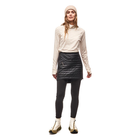 Front on-model view of Indyeva Boon Skirt IV women's in black colour
