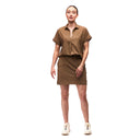 Front view on-model of Indyeva Frivol Shirt in Umber colour