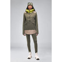 On-model front view of Indyeva Women's Linoa Tunic in Agate/Limetta CB colour
