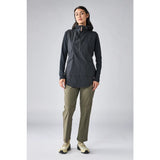 On-model front view of Indyeva Women's Linoa Tunic in Black colour