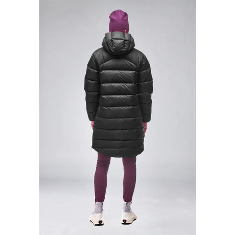 Back on-model view of Indyeva Neburo Down Jacket women's in black colour