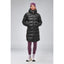 Front on-model view of Indyeva Neburo Down Jacket women's in black colour