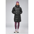 Front on-model view of Indyeva Neburo Down Jacket women's in black colour