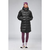 Front on-model view of Indyeva Neburo Down Jacket women's in black colour