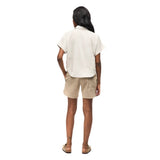 Back view on-model of Indyeva Sahra 6" II in wheat colour