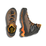 Top and side view of La Sportiva Aequilibrium Trek GTX for Men in Chocolate/Papaya colour