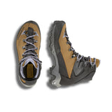 Top and side view of La Sportiva Aequilibrium Trek GTX for Women in Coffee/Stone-Blue colour