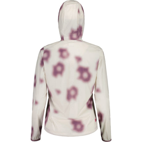 Back view of Maloja women's AlarisM running jacket in shaded white shadow colour