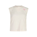 Front view of Maloja women's BersebaM Running Tank in shaded white colour
