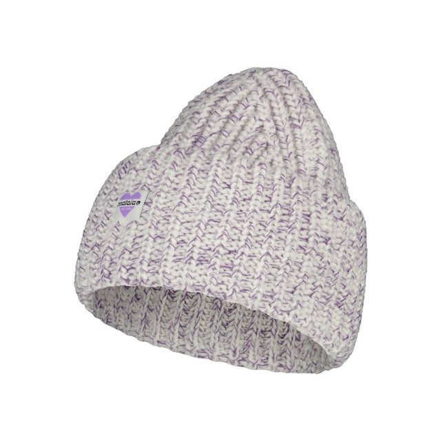 Front view of Maloja's FilsoM. beanie in shaded white colour