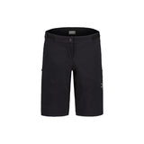 Front view of Maloja's women's fingerkrautM cycle shorts in deep black colour