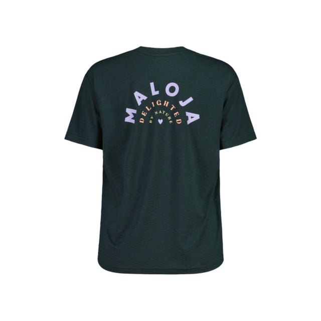 Maloja women's FreihutM cycle tee back view in mountain pine colour