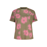 Front view of women's maloja LancyM running tee in warm shadow colour
