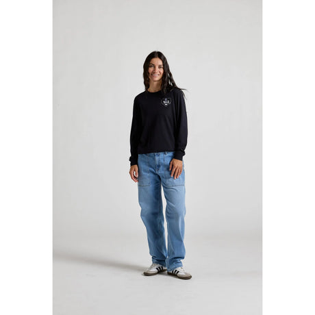 Front on-model view of Maloja StamsundM. Longsleeve Women's in Black colour