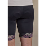 Back view of padding detail of the Maloja SundaM cycle tights for wome in deep black colour