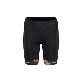 Front view of Maloja SundaM cycle tights for wome in deep black colour