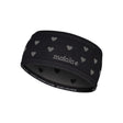 Front view of Maloja's TibabeneM. headband in deep black colour