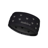 Front view of Maloja's TibabeneM. headband in deep black colour