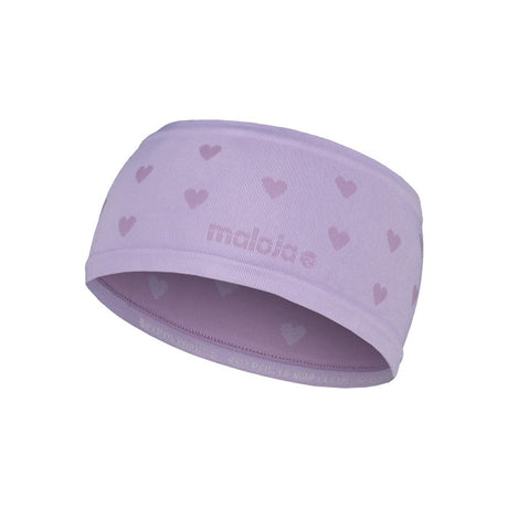 Front view of Maloja's TibabeneM. headband in summer sky hearts colour