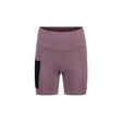 Front view of Maloja TsandiM running tights for women in stormy lilac colour